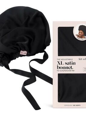 Kitsch Black Satin Ruched Clutch Wristlet